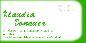 klaudia donauer business card